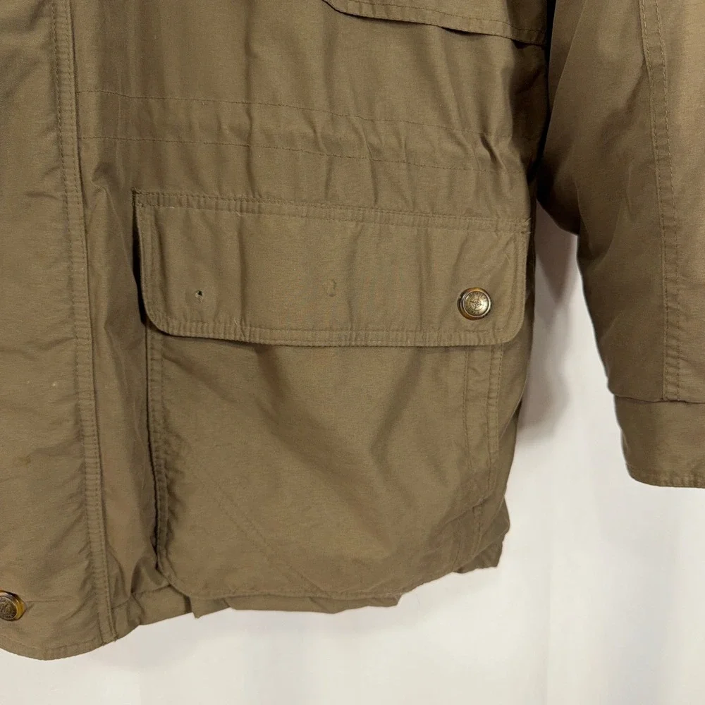 Members Only Down Parka Detachable Hood Heavy Winter Coat Olive Green Mens XL